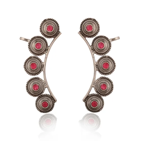 Silver_Oxidised_Circular_Ear_Cuff