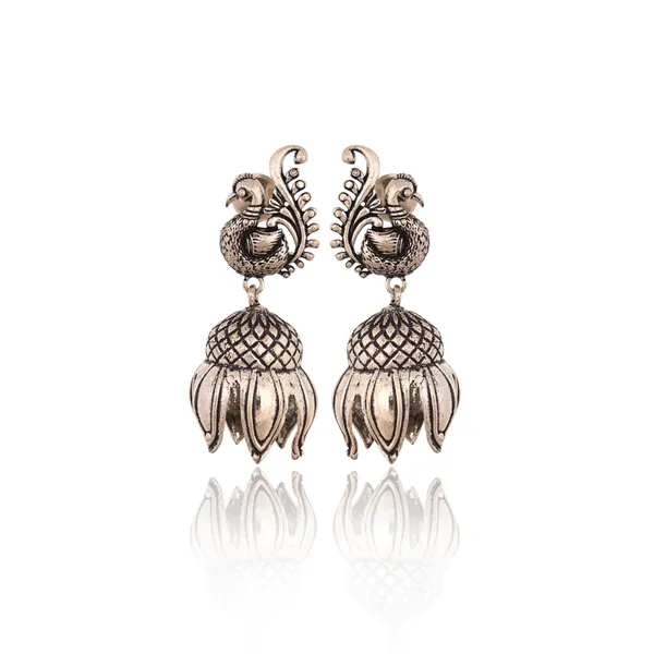 Silver_Oxidised_Jhumki