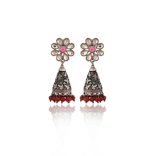 Silver_Oxidised_Jhumki