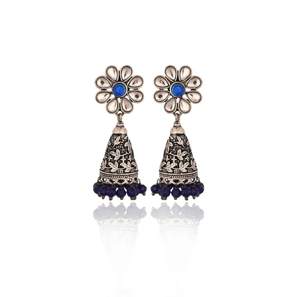 Silver_Oxidised_Jhumki