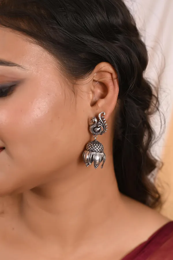 Silver_Oxidised_Jhumki