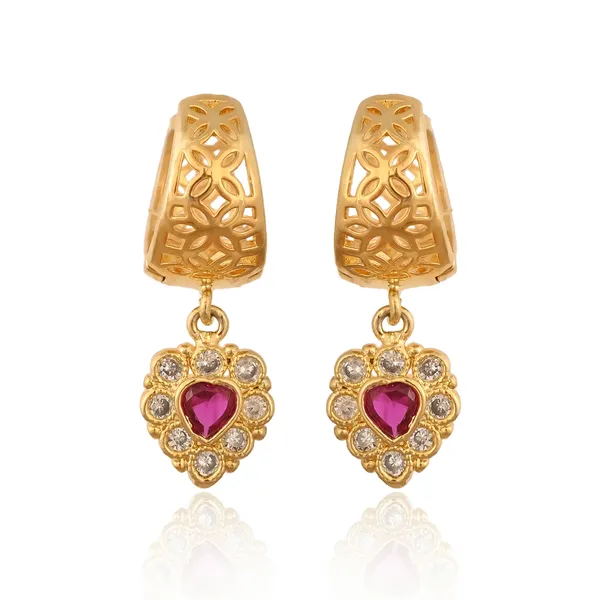 Ruby_Heart_Zircon_Drop_Earrings
