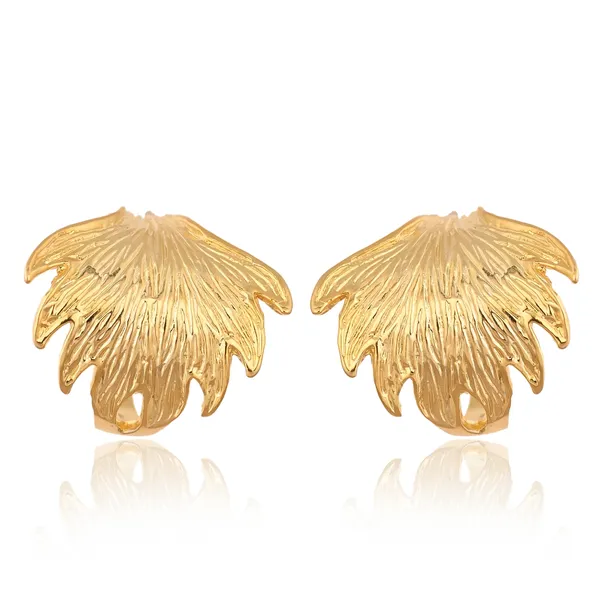 Silver_Plated_Leaf_Textured_Earrings