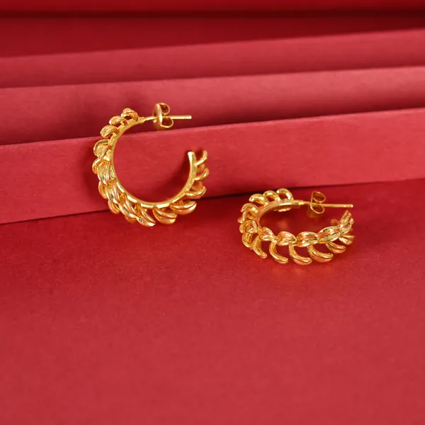 Golden_Leaf_Hoop_Earrings