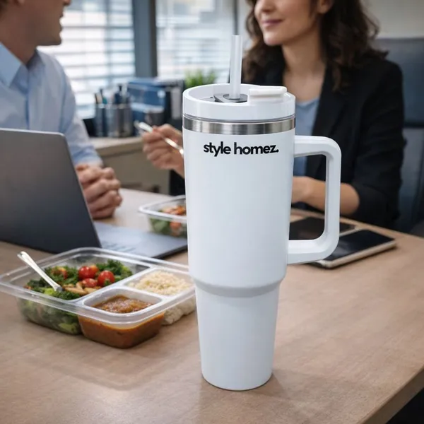 TXOR_BRU-M8_Tumbler,_Double_Wall_Stainless_Steel_Vacuum_Insulated_1200_ml_Coffee_Flask_With_Safety_Lid_Lock_&_Straw,_White_Color