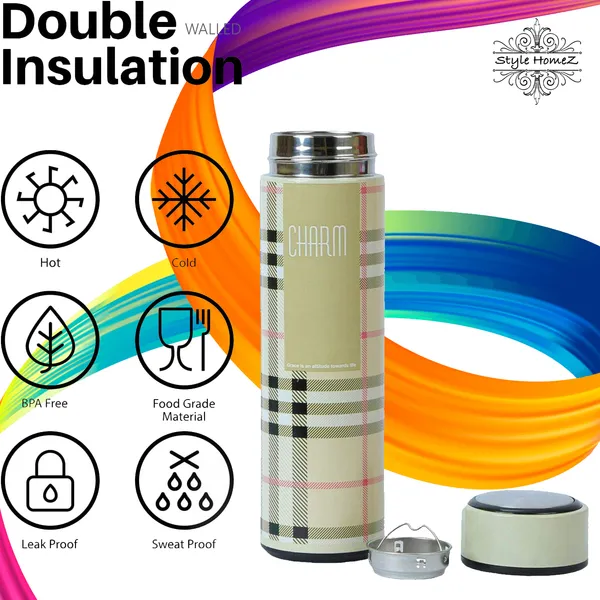 TXOR_STAZY_CHARM,_Double_Wall_Vacuum_Insulated_Stainless_Steel_Flask_BPA_Free_Thermos_Travel_Water_Bottle_Sipper_480_ml_-_Hot_&_Cold_12_Hours,_BEIGE_Color