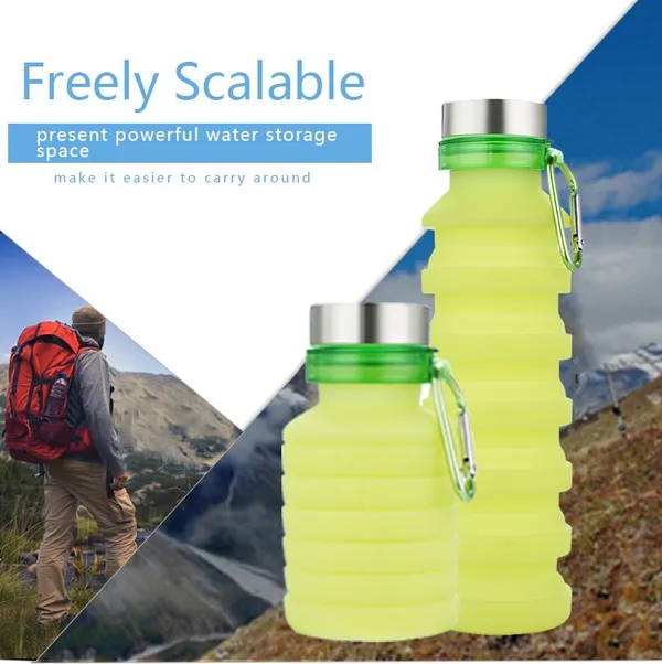 TXOR_Squeez-I,_Food_Grade_BPA_Free_Silicon_Collapsible_Water_Bottle,_Neon_Green_Color_550_ML