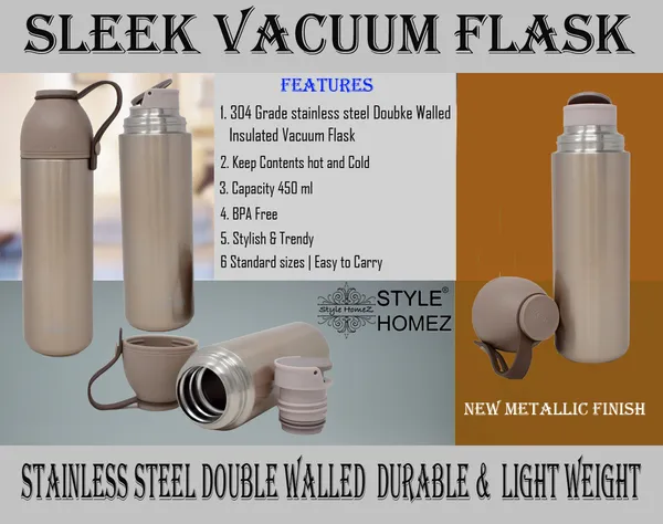 TXOR_YESWATER_Flask,_The_Skinny_Vacuum_Insulated_Thermosteel_Bottle,_Stainless_Steel_Thermos_BPA_Free,_Pace_Gold_Color_450_ml