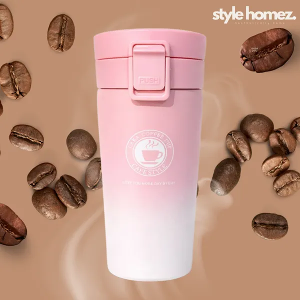 TXOR_STAX_PRIME,_380_ml_Double_Wall_Stainless_Steel_Vacuum_Insulated_Coffee_Flask_With_Safety_Lock_&_Sipper,_Pink_White_Color_Hot_n_Cold_Tumbler