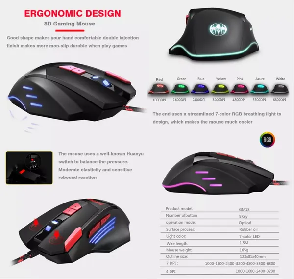 TXOR_BLOODBAT_V_2.0,_Nylon_Braided_Ergonomic_Design_Wired_Optical_Gaming_Mouse_With_RGB_Lighting_&_Upto_6800_DPI,_Black_Red_Color