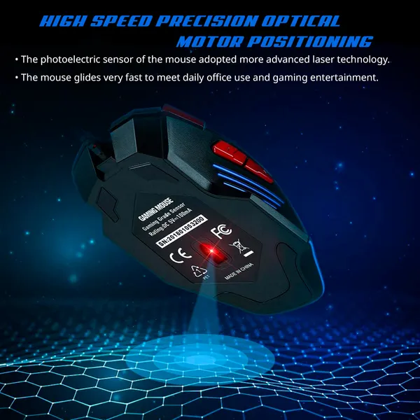TXOR_BLOODBAT_V_2.0,_Nylon_Braided_Ergonomic_Design_Wired_Optical_Gaming_Mouse_With_RGB_Lighting_&_Upto_6800_DPI,_Black_Red_Color