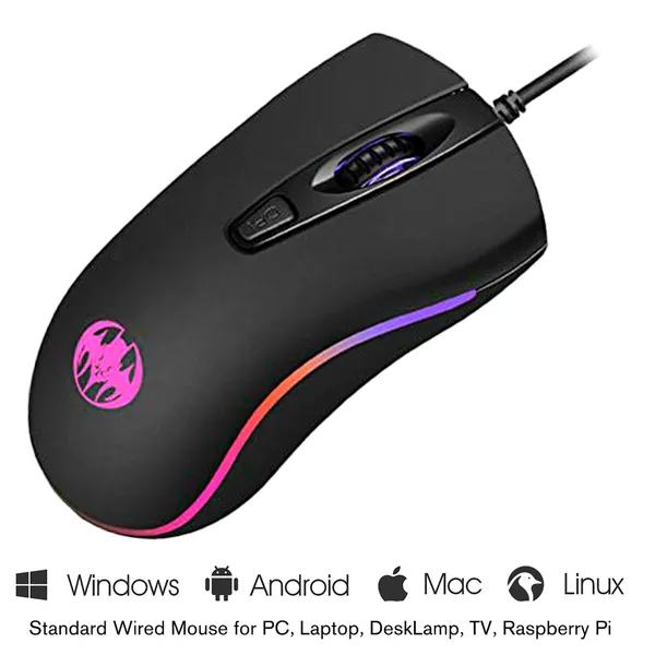 TXOR_BLOODBAT_ALPHA,_Soft_Feel_Ergonomic_Design_Wired_Optical_Gaming_Mouse_With_RGB_Lighting_&_upto_1600_DPI,_Black_Color