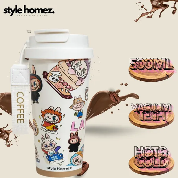 TXOR_kawaii_v1.0,_500_ml_Double_Wall_Stainless_Steel_Vacuum_Insulated_Coffee_Flask_With_Safety_Lock_&_Sipper,_LABUBU_DOLL_MISCHI_1_Hot_n_Cold_Tumbler
