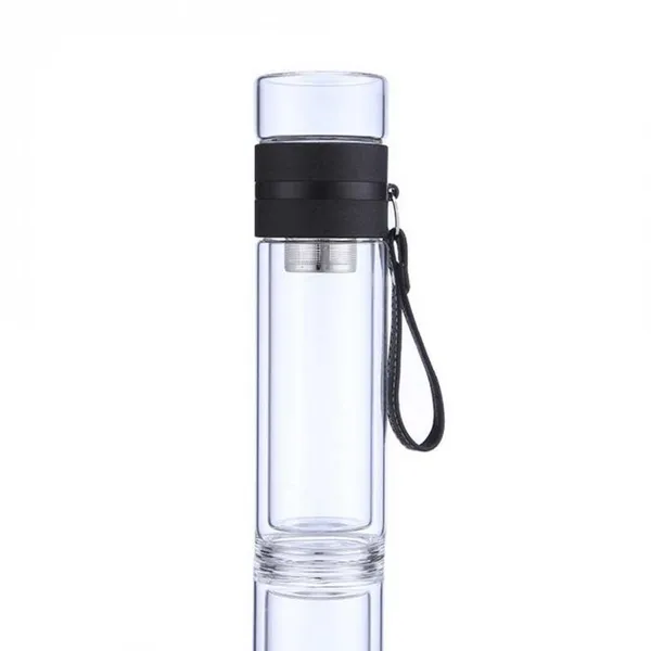 TXOR_INFUZE_PLUS,_Insulated_Borosilicate_Glass_Bottle_with_TEA_&_FRUIT_Infuser,_400_ml_with_Inbuilt_Cup_and_Mesh_Filter_Black_Color