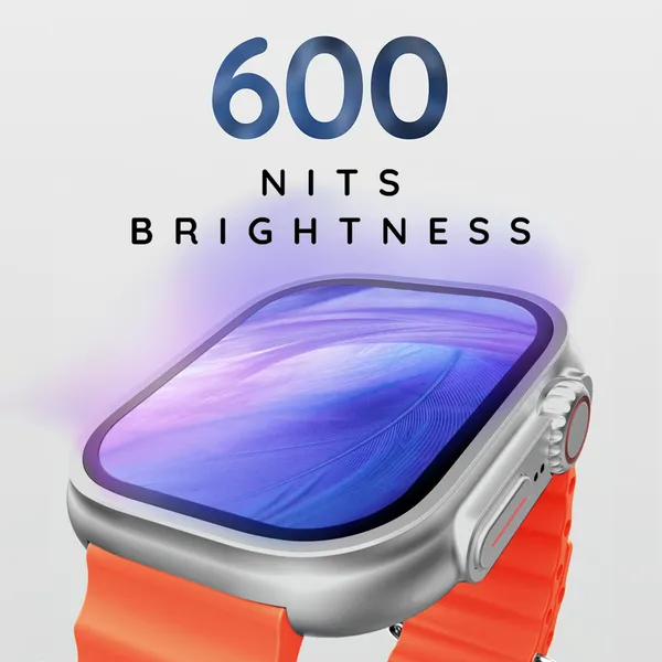 TXOR_EPIC_ULTRA,_Smart_Watch_with_BT_Calling,_Infinity_AMOLED_Split_Screen_1.78"_HD_Display_368*448px_(APP_:_WWFIT2.0),_Silver_Orange