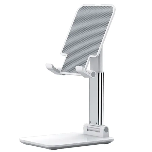 TXOR_REX90,_Portable_Desktop,_Height_Adjustable_and_Foldable_Smart_Phone_Stand_Holder_(Compatible_:_4"_-_12.9"),_ABS_Base_White_Color