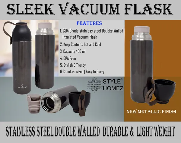 TXOR_YESWATER_Flask,_The_Skinny_Vacuum_Insulated_Thermosteel_Bottle,_Stainless_Steel_Thermos_BPA_Free,_MAST_Black_Color_450_ml