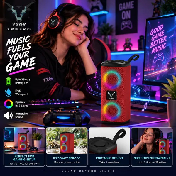 TXOR_REVOLVE,_10W_IPX5_Bluetooth_Speaker_with_TWS,_Dynamic_Powerful_Bass_and_1200_mAh_Battery,_USB_and_Memory_Card_Slot,_Red_Color