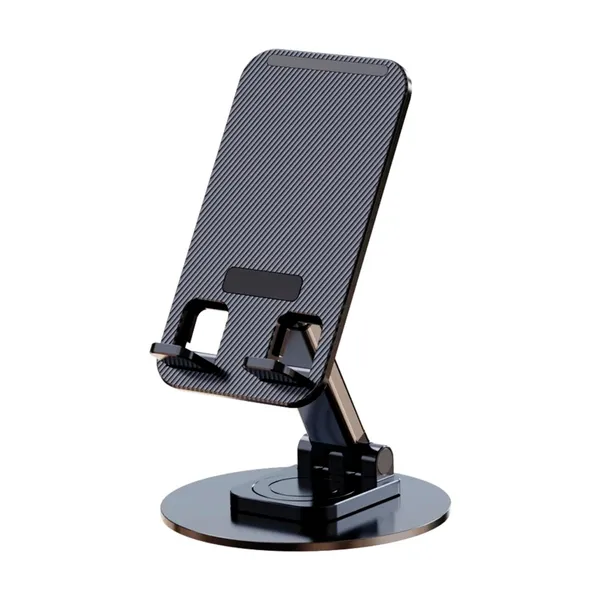 TXOR_KEG360,_Portable_Desktop_360_Rotatable,_Height_Adjustable_and_Foldable_Smart_Phone_Stand_Holder_(Compatible_:_4"_-_12.9"),_Aluminum_Metal_Base_Black_Color