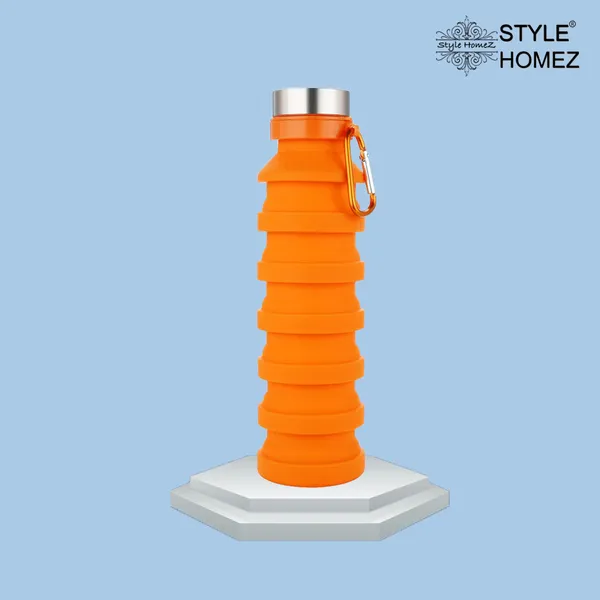 TXOR_Squeez-I,_Food_Grade_BPA_Free_Silicon_Collapsible_Water_Bottle,_Orange_Color_550_ML