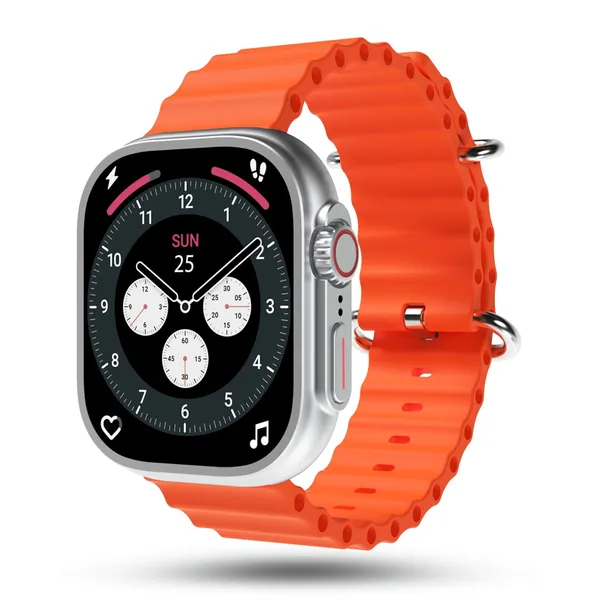 TXOR_EPIC_ULTRA,_Smart_Watch_with_BT_Calling,_Infinity_AMOLED_Split_Screen_1.78"_HD_Display_368*448px_(APP_:_WWFIT2.0),_Silver_Orange