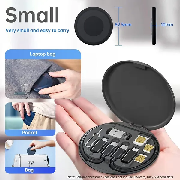 TXOR_TWOD360,_All-in-One_60W_Multi_Functional_Fast_Charging_Data_Cable_&_Accessory_Storage_Set_(Black_Color)