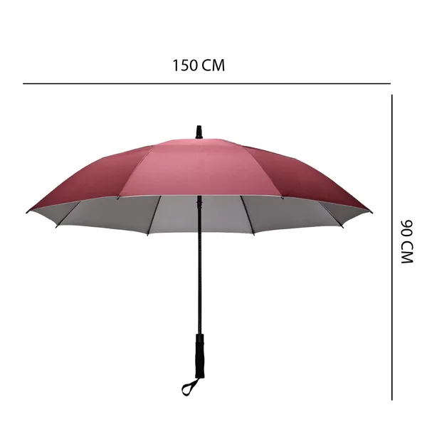 TXOR_Luxury_Collection_Extra_Large_Auto_Open_Single_Canopy_Golf_Umbrella,_Wind_Proof_Vent_Canopy_Cherry_Color_(150_cm_|_60_inch)