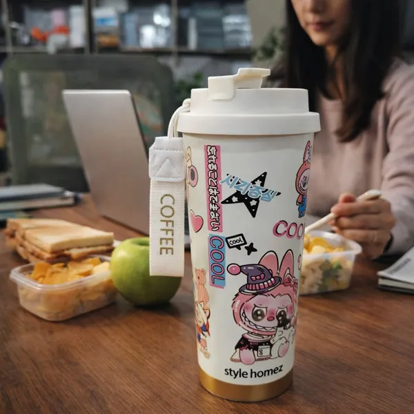 TXOR_kawaii_v1.0,_500_ml_Double_Wall_Stainless_Steel_Vacuum_Insulated_Coffee_Flask_With_Safety_Lock_&_Sipper,_LABUBU_DOLL_MISCHI_4_Hot_n_Cold_Tumbler