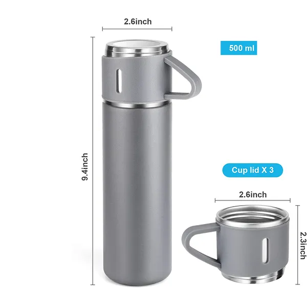 TXOR_TRIPLEE,_Stainless_Steel_Vacuum_Insulated_Flask_with_Set_of_3_Cups_Hot_&_Cold_12_Hours_BPA_Free_Thermos_500_ml,_Grey_Color