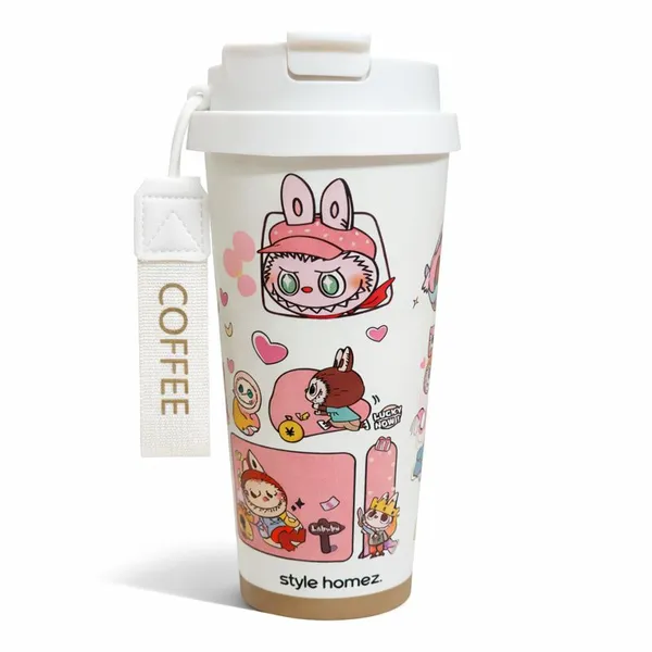 TXOR_kawaii_v1.0,_500_ml_Double_Wall_Stainless_Steel_Vacuum_Insulated_Coffee_Flask_With_Safety_Lock_&_Sipper,_LABUBU_DOLL_MISCHI_4_Hot_n_Cold_Tumbler