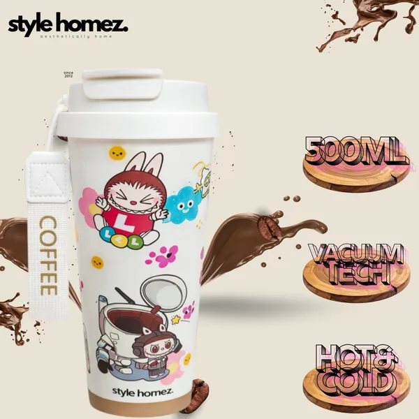 TXOR_kawaii_v1.0,_500_ml_Double_Wall_Stainless_Steel_Vacuum_Insulated_Coffee_Flask_With_Safety_Lock_&_Sipper,_LABUBU_DOLL_MISCHI_3_Hot_n_Cold_Tumbler