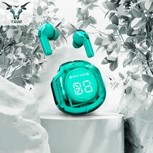 TXOR_RACOON_PRO_V1_TWS_EARBUDS,_IN-EAR_v5.3_Bluetooth_&_Gaming_LED_Display_,_IPX6_Splashproof_&_20_Hrs_Playtime,_Green_Color