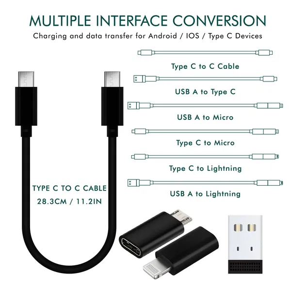 TXOR_TWOD360,_All-in-One_60W_Multi_Functional_Fast_Charging_Data_Cable_&_Accessory_Storage_Set_(Black_Color)