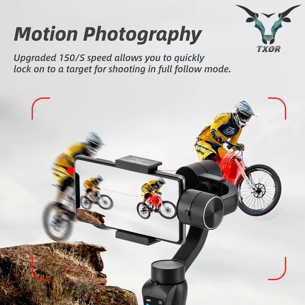 TXOR_ALPHA,_Three-AXIS_Handheld_4.0_Gimbal_Stabilizer_for_Smartphone,_Anti_Shake_System_&_Face_Tracking,_3-AXIS_Black_Color