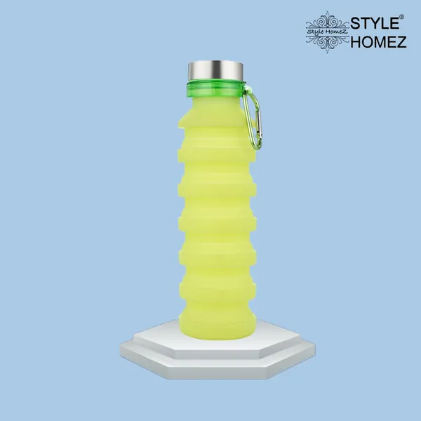 TXOR_Squeez-I,_Food_Grade_BPA_Free_Silicon_Collapsible_Water_Bottle,_Neon_Green_Color_550_ML