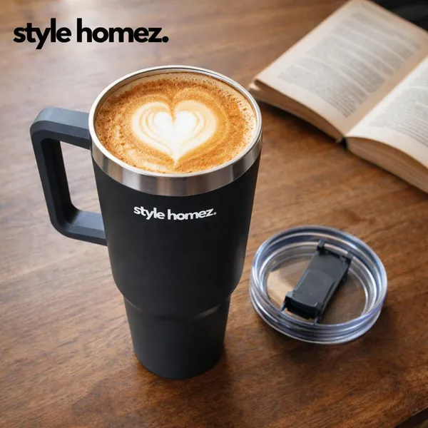TXOR_BRU-M8_Tumbler,_Double_Wall_Stainless_Steel_Vacuum_Insulated_1200_ml_Coffee_Flask_With_Safety_Lid_Lock_&_Straw,_Black_Color