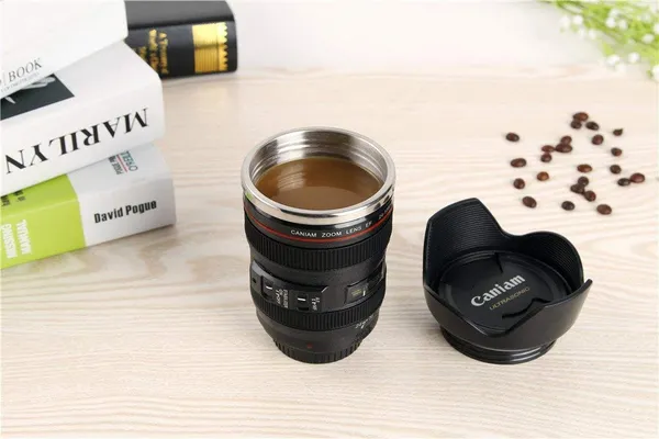 TXOR_CROXO,_Stainless_Steel_Camera_Lens_Coffee_Mug_Tumbler_with_Cookie_Holder_450_ml,_Black_Color