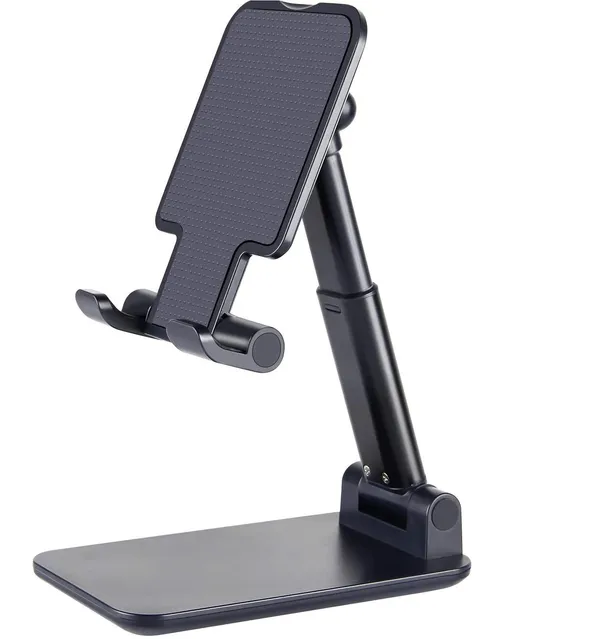 TXOR_REX90,_Portable_Desktop,_Height_Adjustable_and_Foldable_Smart_Phone_Stand_Holder_(Compatible_:_4"_-_12.9"),_ABS_Base_Black_Color