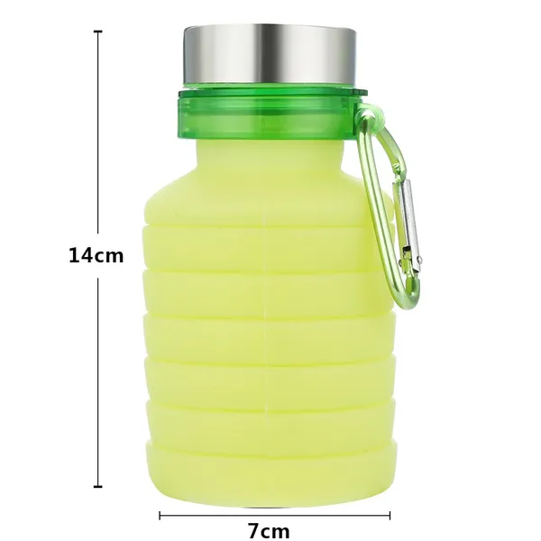 TXOR_Squeez-I,_Food_Grade_BPA_Free_Silicon_Collapsible_Water_Bottle,_Neon_Green_Color_550_ML