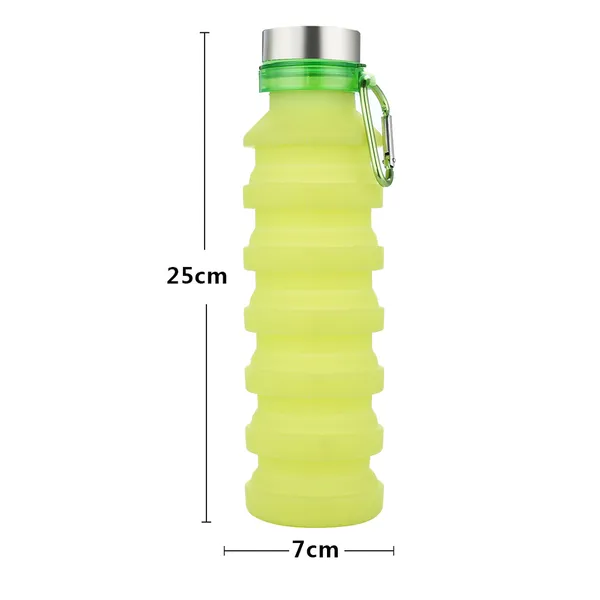 TXOR_Squeez-I,_Food_Grade_BPA_Free_Silicon_Collapsible_Water_Bottle,_Neon_Green_Color_550_ML