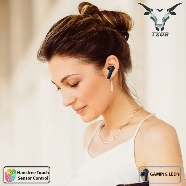 TXOR_DIME_TWS_EARBUDS,_IN-EAR_v5.1_Bluetooth,_IPX7_Waterproof_&_120_hrs_Playtime_With_LED_Display_and_Noise_Cancellation,_Black_Color_and_2200_mAh_Battery