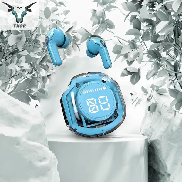 TXOR_RACOON_PRO_V1_TWS_EARBUDS,_IN-EAR_v5.3_Bluetooth_&_Gaming_LED_Display_,_IPX6_Splashproof_&_20_Hrs_Playtime,_Blue_Color