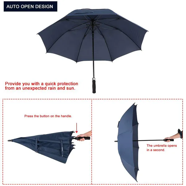 TXOR_Luxury_Collection_Extra_Large_Auto_Open_Single_Canopy_Golf_Umbrella,_Wind_Proof_Vent_Canopy_Royal_Blue_Color_(150_cm_|_60_inch)