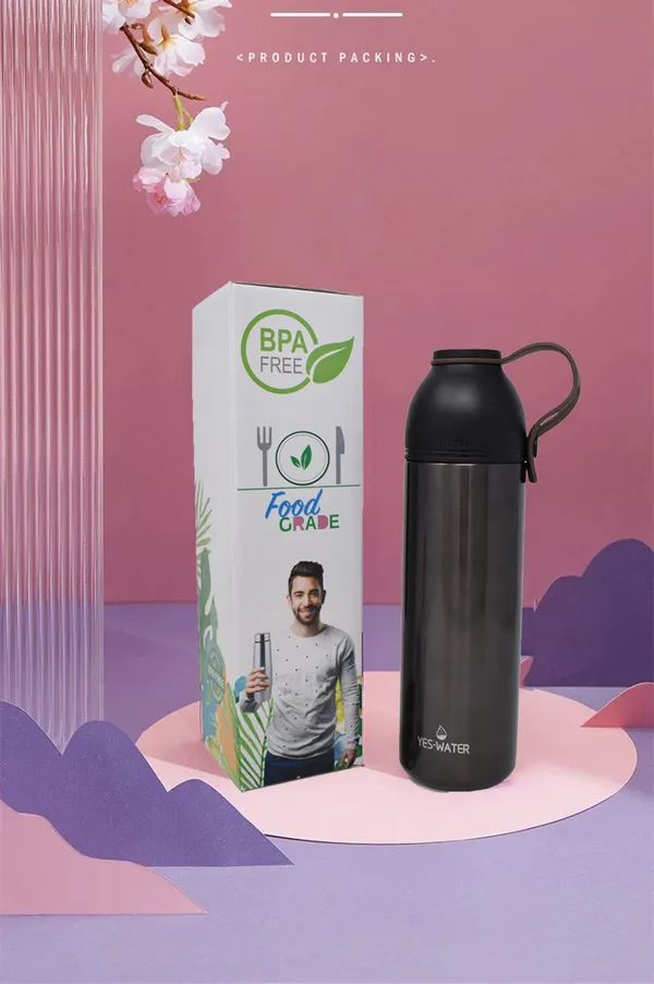 TXOR_YESWATER_Flask,_The_Skinny_Vacuum_Insulated_Thermosteel_Bottle,_Stainless_Steel_Thermos_BPA_Free,_MAST_Black_Color_450_ml