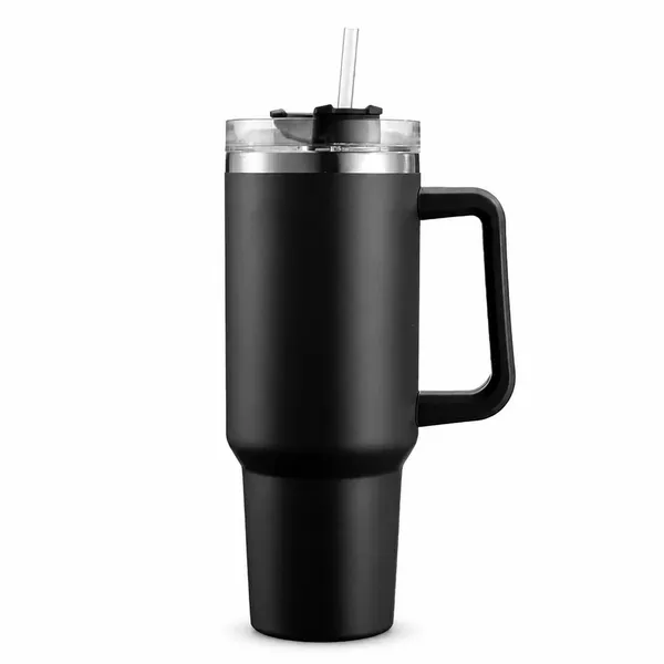 TXOR_BRU-M8_Tumbler,_Double_Wall_Stainless_Steel_Vacuum_Insulated_1200_ml_Coffee_Flask_With_Safety_Lid_Lock_&_Straw,_Black_Color