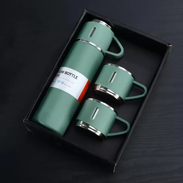 TXOR_TRIPLEE,_Stainless_Steel_Vacuum_Insulated_Flask_with_Set_of_3_Cups_Hot_&_Cold_12_Hours_BPA_Free_Thermos_500_ml,_Noir_Green_Color