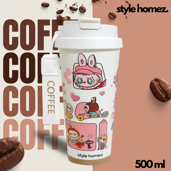 TXOR_kawaii_v1.0,_500_ml_Double_Wall_Stainless_Steel_Vacuum_Insulated_Coffee_Flask_With_Safety_Lock_&_Sipper,_LABUBU_DOLL_MISCHI_4_Hot_n_Cold_Tumbler