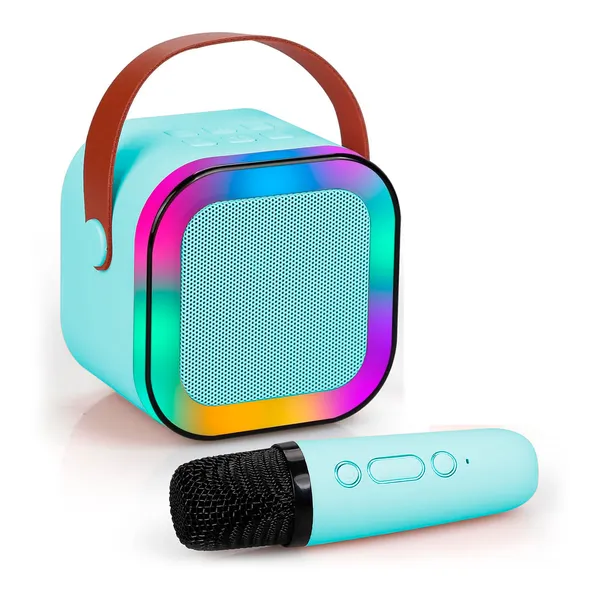 TXOR_LUNA,_Mini_Portable_Karaoke_5W_Bluetooth_LED_Speaker_with_Mic,_5-6_Hrs_Playtime_&_Voice_Changing_Effects,_Blue_Color