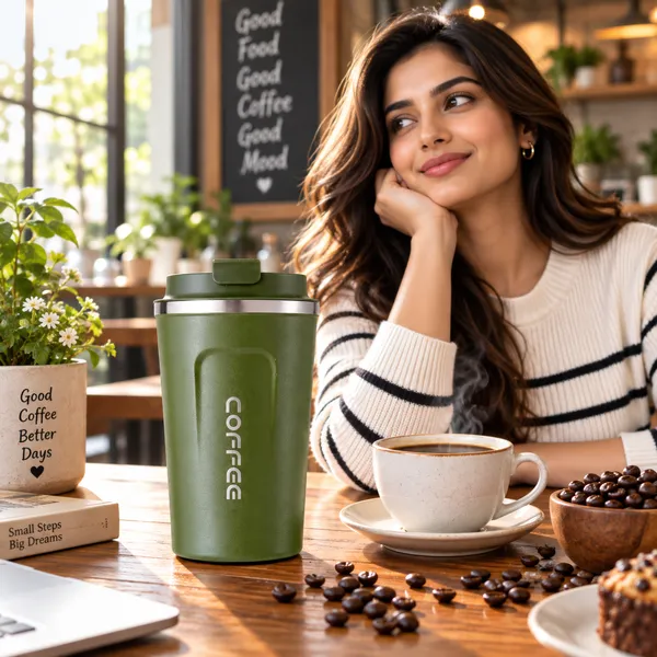 TXOR_WYLD,_Double_Wall_Stainless_Steel_Vacuum_Insulated_Coffee_Flask_With_Safety_Lid_Lock,_Forest_Green_Color_510_ml_Hot_n_Cold_Tumbler
