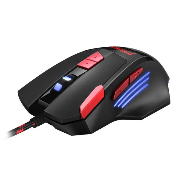 TXOR_BLOODBAT_V_2.0,_Nylon_Braided_Ergonomic_Design_Wired_Optical_Gaming_Mouse_With_RGB_Lighting_&_Upto_6800_DPI,_Black_Red_Color